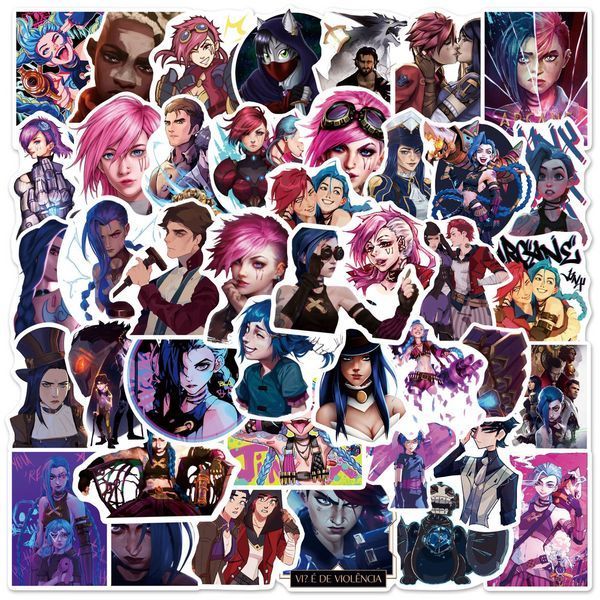 Стикерпак Набор наклеек GeekLand Аркейн Лига легенд Arcane League of Legends 50 штук 2881878504 фото