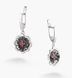 Серьги серебряные с цветами Калачик Granat 925 Zirkon 260-S24-5184s фото 1