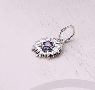 Кулон квітка срібна Соняшник Amethyst 925 Zirkon 256-S23-5203p фото