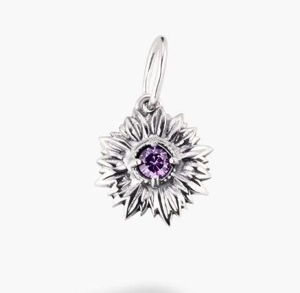 Кулон квітка срібна Соняшник Amethyst 925 Zirkon 256-S23-5203p фото