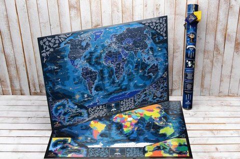 Морська карта My Maps edition на Англійському в тубусі + постер із прапорами 2355726629 фото