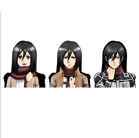 Голографическая наклейка Атаки титанов Attack on Titan Микаса 6 х 6 см 2887485370 фото