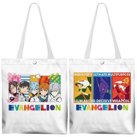 Шоппер еко-сумка Євангеліон Evangelion 33 х 37 см двосторонній 2881878108 фото