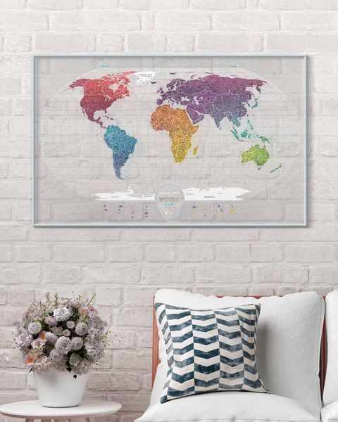 Скретч карта "Travel Map AIR World", англійська AW фото
