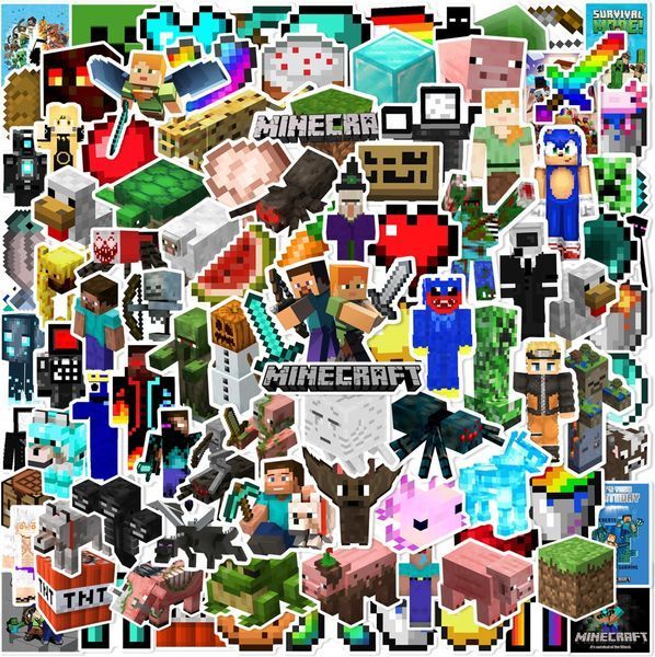 Стікерпак Майнкрафт Набір наклейок GeekLand Minecraft 100 штук 2881878505 фото