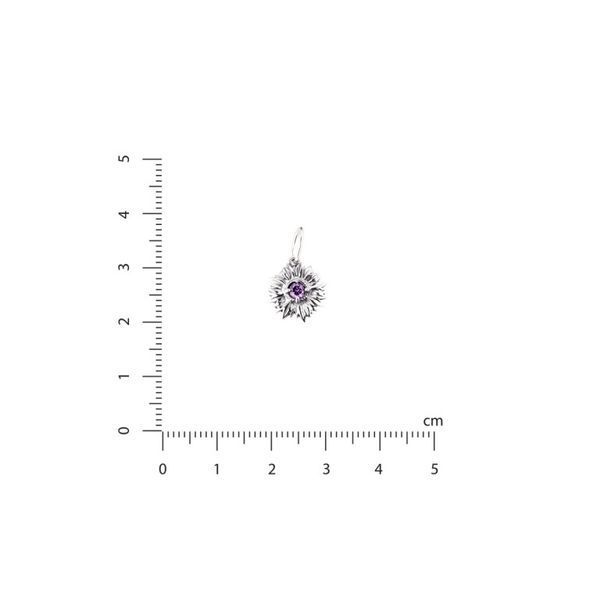 Кулон квітка срібна Соняшник Amethyst 925 Zirkon 256-S23-5203p фото