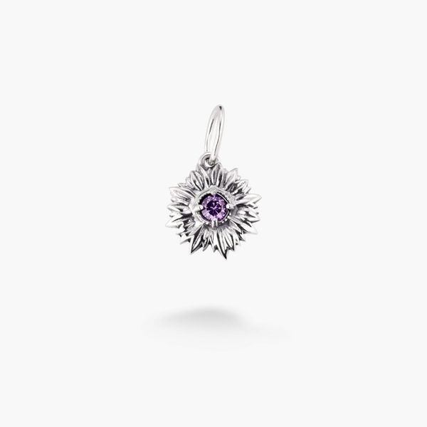 Кулон квітка срібна Соняшник Amethyst 925 Zirkon 256-S23-5203p фото
