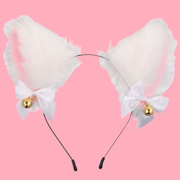 Косплей аксесуар Cat ears Котячі вушка білі AC CE 04 AC CE 04 фото
