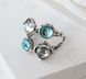 Кольцо серебряное Лириды mix Aqua Bohemia 925 17.5 размер 68-11102S006-5054k фото 9