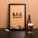 Рамка-копилка для пивних кришок "Beer Friends Forever", Чорний-коричневий, англійський 2603839702 фото 1