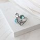 Кольцо серебряное Лириды mix Aqua Bohemia 925 17.5 размер 68-11102S006-5054k фото 5