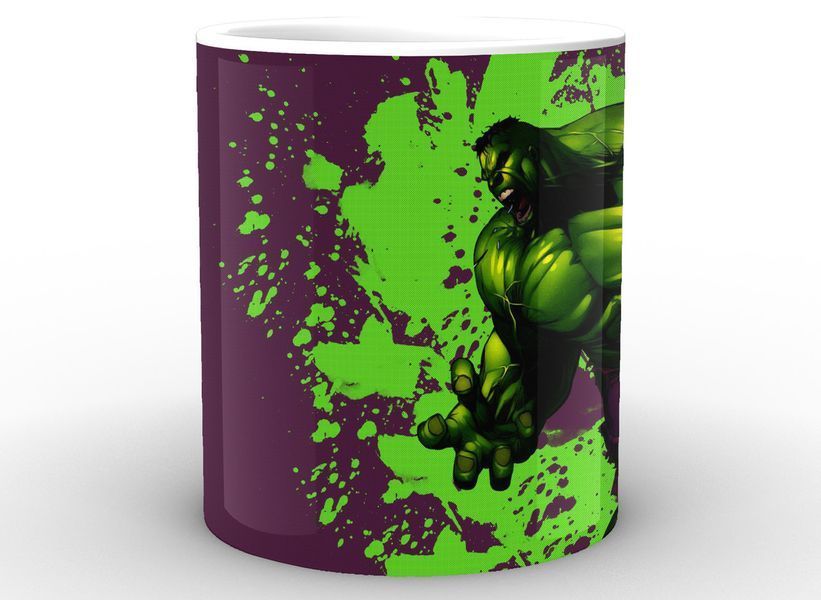 Кухоль Geek Land білий Халк Hulk фіолетовий фон HU.02.010 HU.02.010 фото