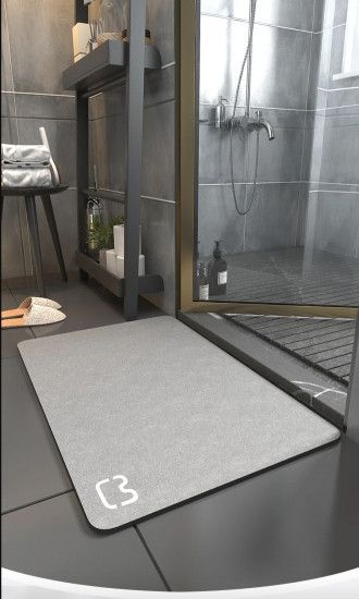 Суперпоглощающий коврик для ванной 50*80 см Big grey 2187087844 фото