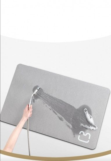 Суперпоглощающий коврик для ванной 50*80 см Big grey 2187087844 фото