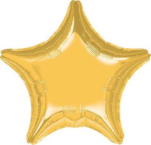 Фольгований шар Зірка Gold металік, Золотий, Gold 1204-0046 фото