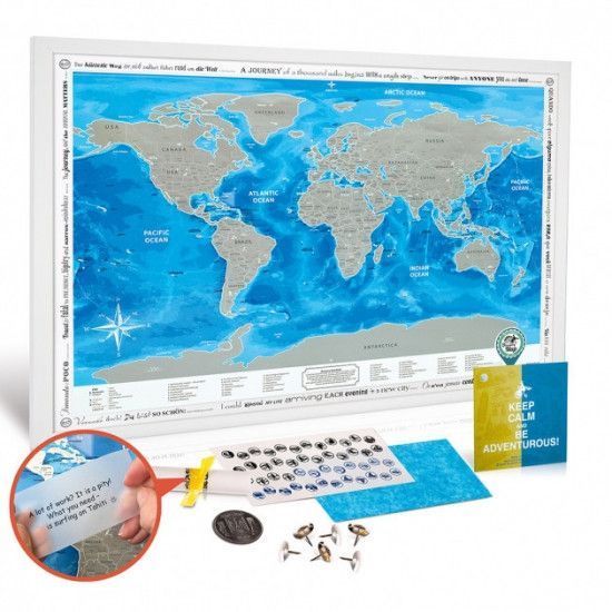 Скретч карта Discovery Map World на английском языке 112252 фото