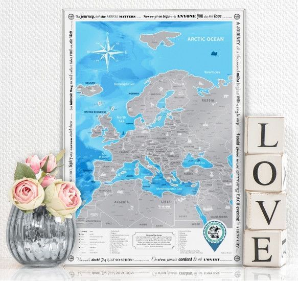 Скретч карта Discovery Maps Europe на английском языке 2276649002 фото