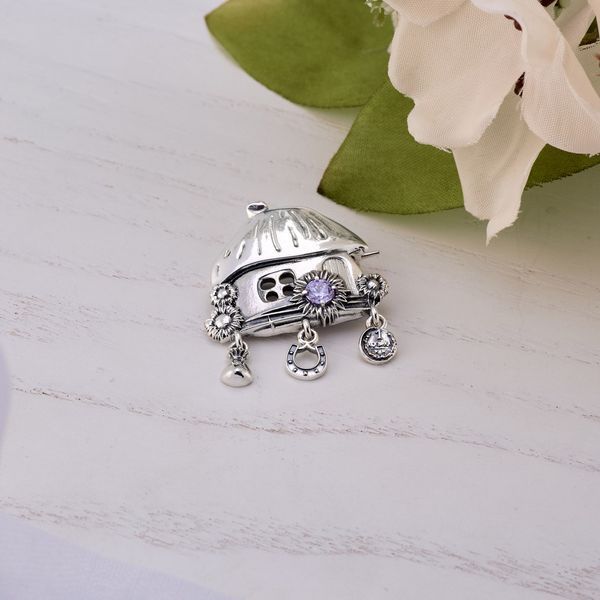 Брошь Хатка Mini Light Amethyst 925 Сонях 237-S20-0229b фото