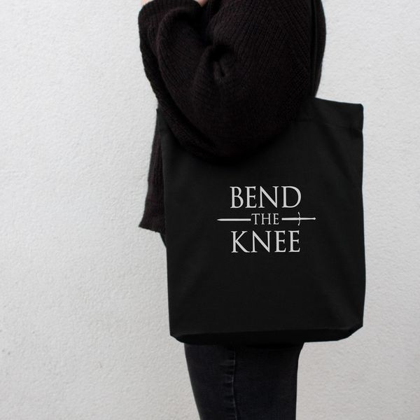 Экосумка GoT "Bend the knee", Черный, английский 2603864155 фото