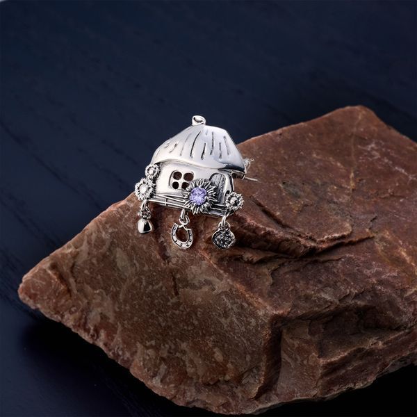 Брошь Хатка Mini Light Amethyst 925 Сонях 237-S20-0229b фото