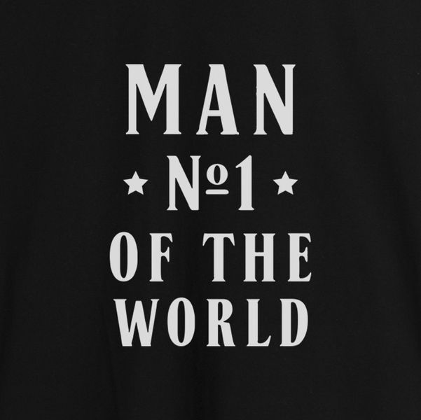 Фартук "Man №1 of the world", Черный, английский 2603843096 фото