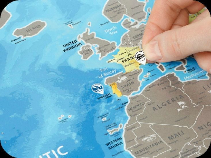 Скретч карта Discovery Map World на английском языке 112252 фото