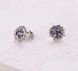 Серьги пусеты серебряные цветок Подсолнух Amethyst 925 Zirkon 259-S23-5199s фото 1