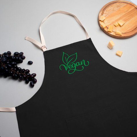 Фартук "Vegan", Черный, Black, английский BD-ff-127 фото