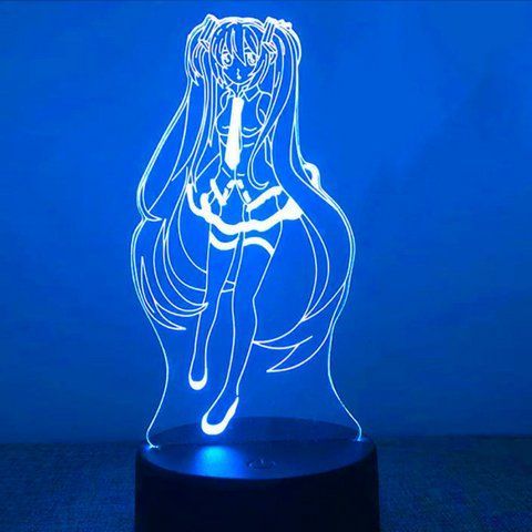 Акриловий 3D Світильник RGB Hatsune Miku Хацуне Міку 18 см 3038965759 фото