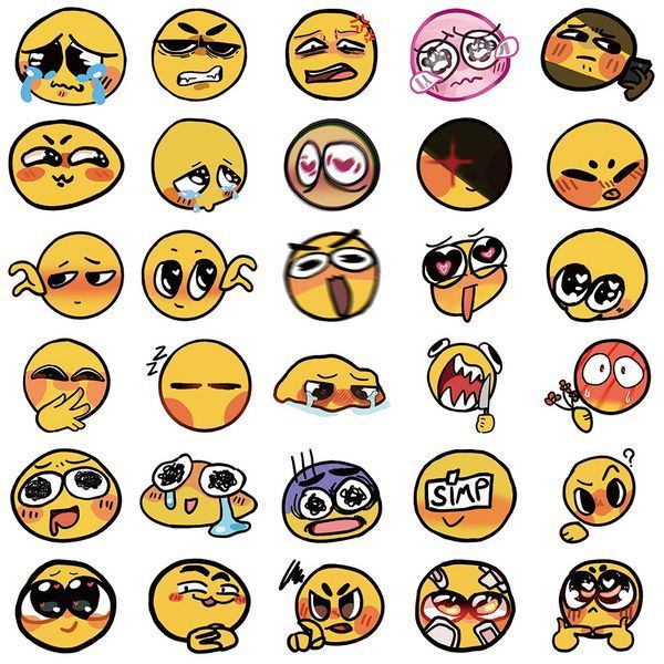 Стікерпак Емодзі Набір наклейок GeekLand Emoji 60 штук 2950126280 фото