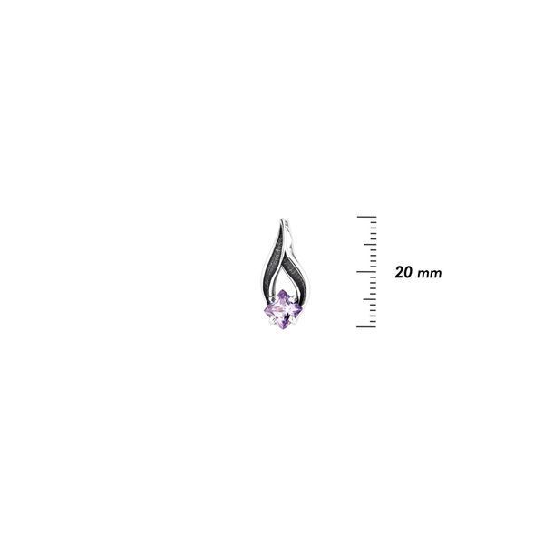 Кулон срібний Листочок Вербочки Lavender 925 Zirkon 2461139320 фото