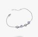 Браслет-цепочка серебряный Лириды mix Lavender 925 Zirkon 17 см+3 см 2911958448 фото 1