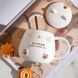 Подарунковий набір кухоль з кришкою і ложкою Love kitty (білий) 2508325626 фото 3