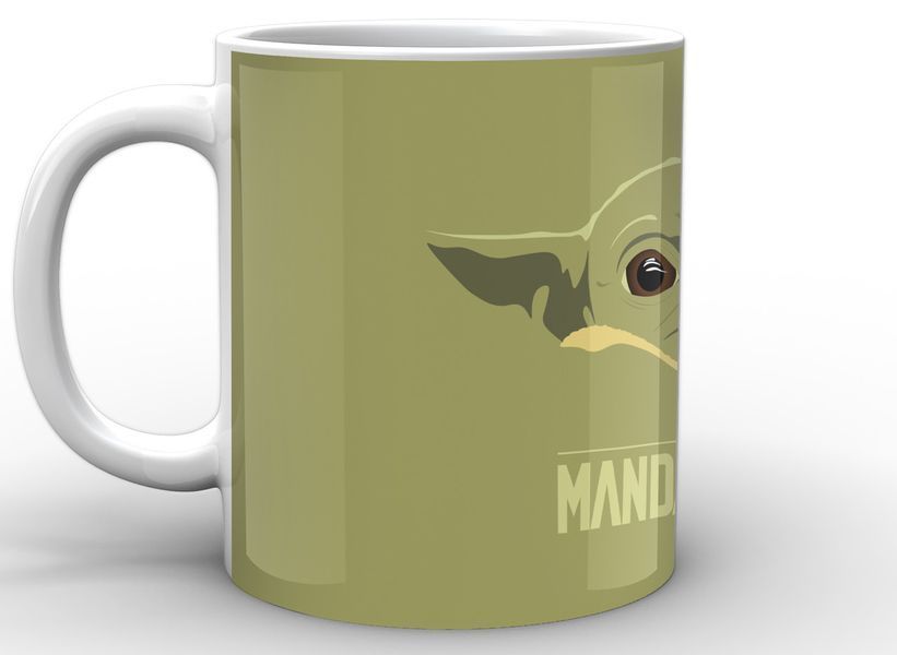 Кухоль GeekLand Зоряні війни Мандаларець Йода на зеленому фоні Star Wars The Mandalorian TM.04.18 TM.04.18 фото
