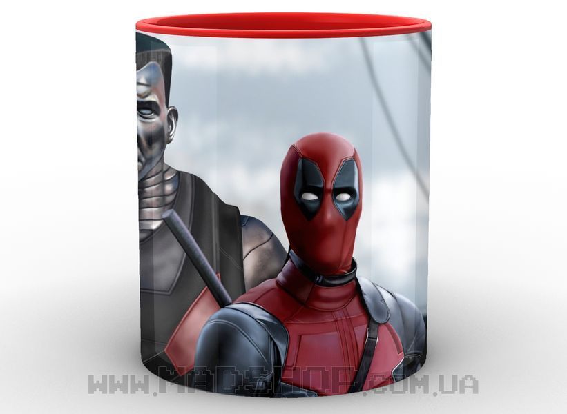 Кружка с принтом Deadpool, colossus 2.5 фото
