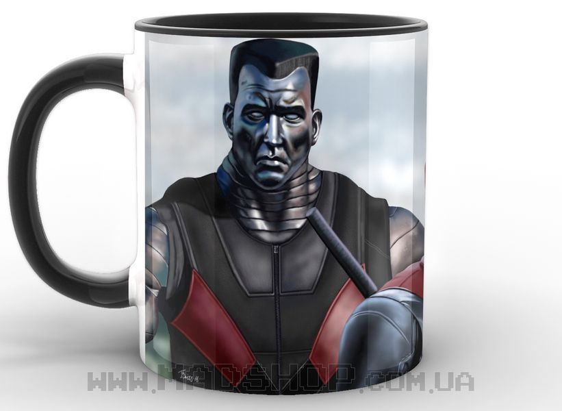 Кружка с принтом Deadpool, colossus 2.5 фото
