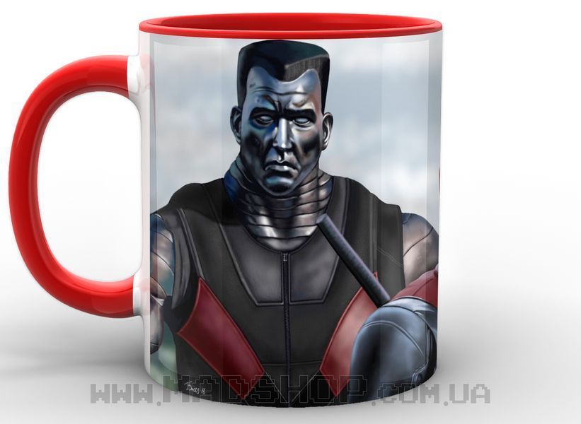Кружка с принтом Deadpool, colossus 2.5 фото