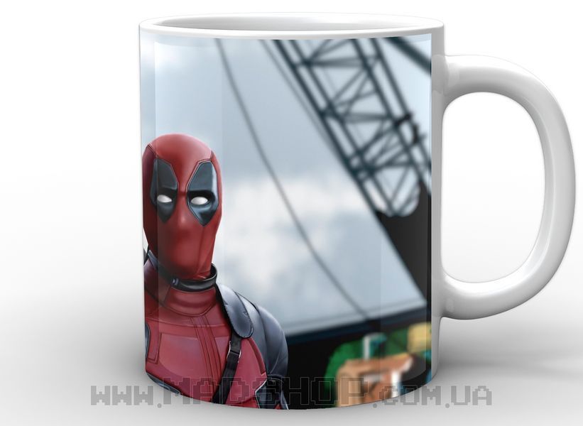 Кружка с принтом Deadpool, colossus 2.5 фото
