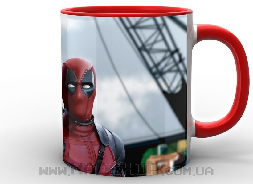 Кружка с принтом Deadpool, colossus 2.5 фото