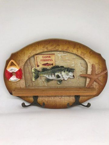 Ключница для рыбака с крючками 23х16см 124971 фото