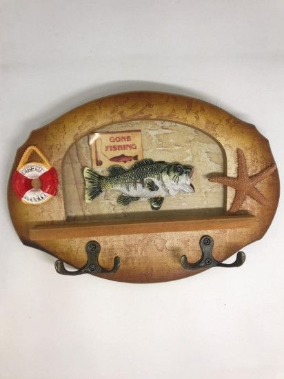 Ключница для рыбака с крючками 23х16см 124971 фото