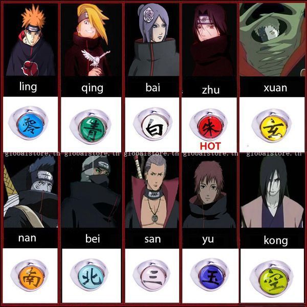 Набор колец Наруто Naruto 10 шт N.22.91 N.22.91 фото