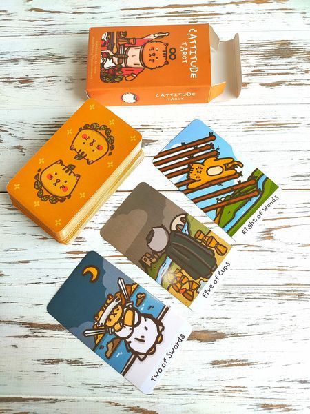 Карти Котяче Таро Cattitude Tarot 10.2х6 см 2569389045 фото