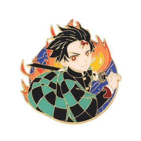 Значок Клинок рассекающий демонов Танджиро Demon Slayer Tanjiro 6 см P DS T 02 2469500385 фото