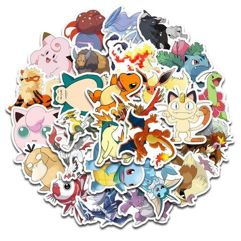 Стікерпак Набір наклейок GeekLand Покемони Pokemon 45 штук SP PK 01 SP PK 01 фото
