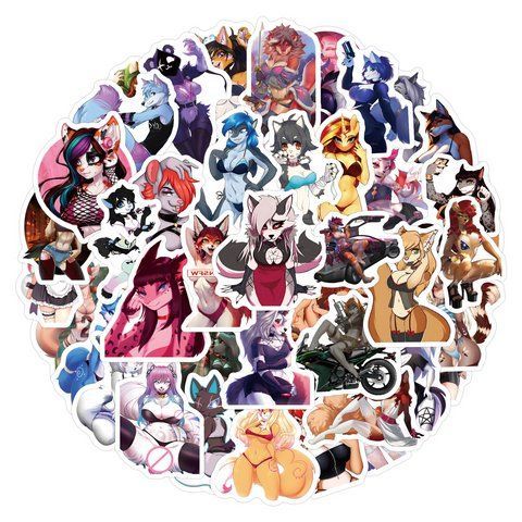 Стикерпак Фурри Набор наклеек GeekLand Furry 60 штук 2940357021 фото