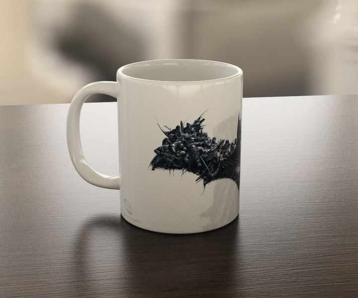 Кружка GeekLand белая Бэтмен Batman Черный знак бетмен BM.02.065 BM.02.065 фото