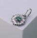 Кулон цветок Подсолнух Emerald серебряный 925 Zirkon 2508339942 фото 5