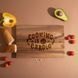Дошка обробна S "Cooking is my cardio" з горіха, англійська BD-wd-121 фото 1