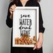 Рамка копилка "Save water drink wine" для пробок, Белый, английский 2603847201 фото 1